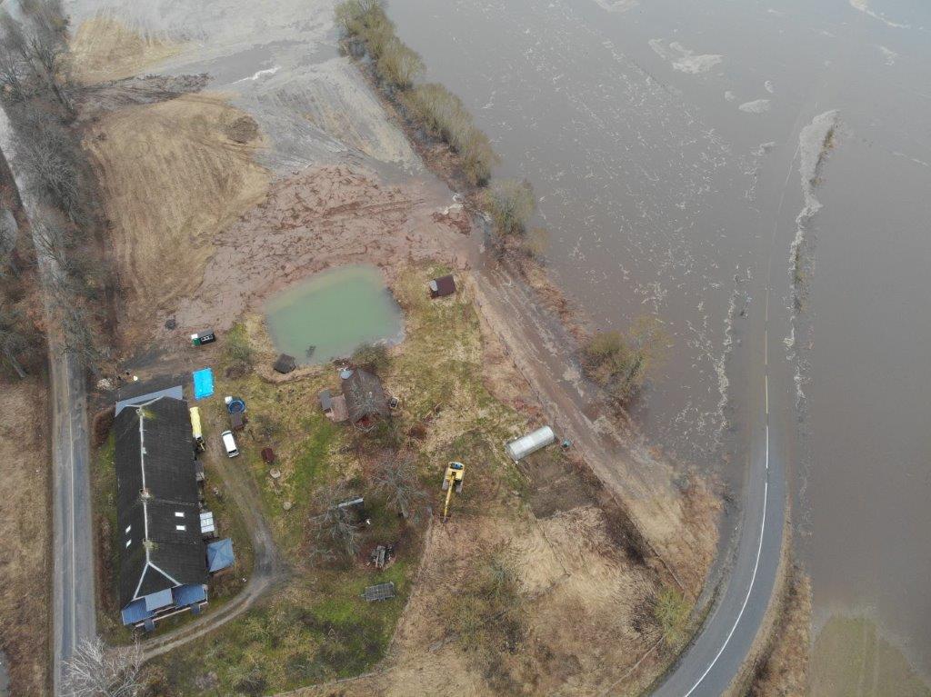 Floods in Augšdaugava Municipality, Latvia, 31 March 2023. Credit:Latvia State Fire and Rescue Service (VUGD)