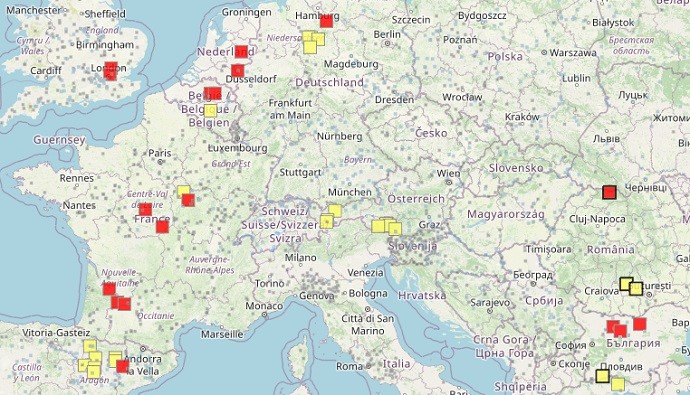 Flood signal in EFAS for the European floods in July 2021