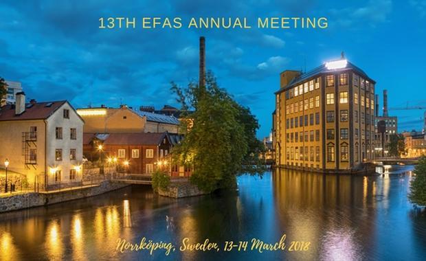 13th EFAS annual meeting - Norrköping, Sweden, 13-14 March 2018