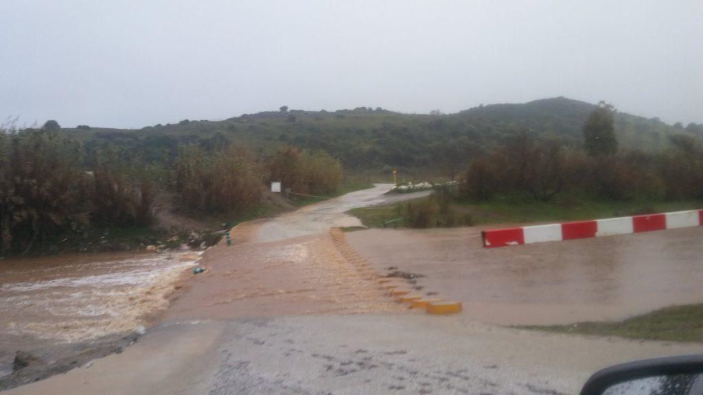 Flooding in Mijas, Spain, after heavy rain from storm Filomena, 08 January 2021. Photo: Mijas Police