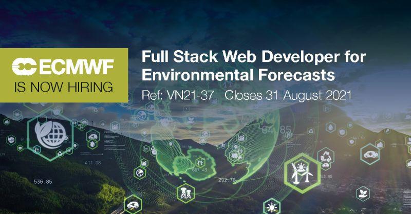 Job opportunity - Full Stack Web Developer for Environmental Forecasts