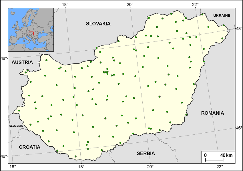 OMSZ stations in Hungary