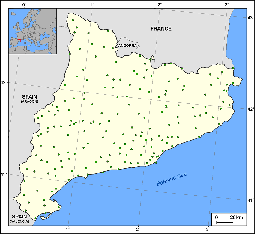 SMC stations in Catalonia (Spain)