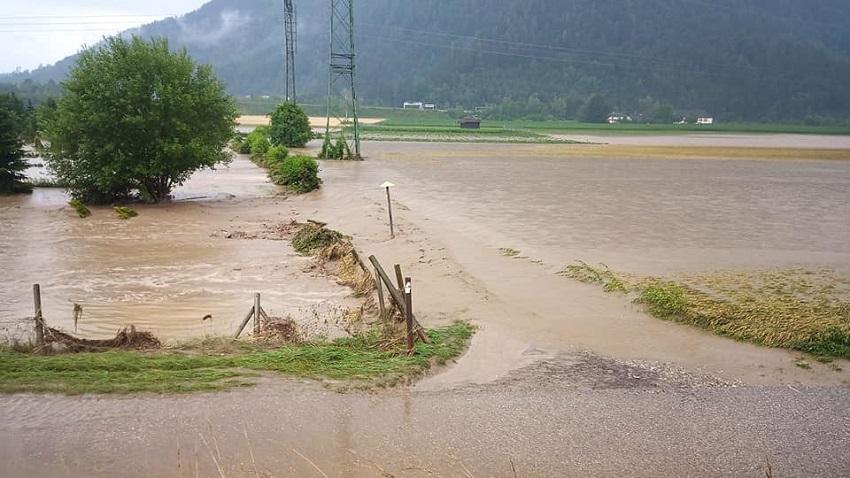 Flood in Arriach, Austria, June 2022. Credit: Government of Carinthia