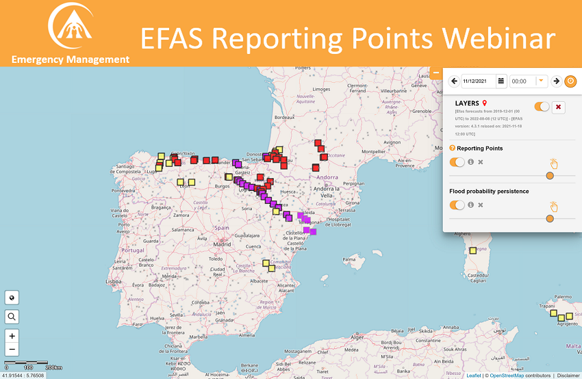 Webinar on EFAS Reporting Points