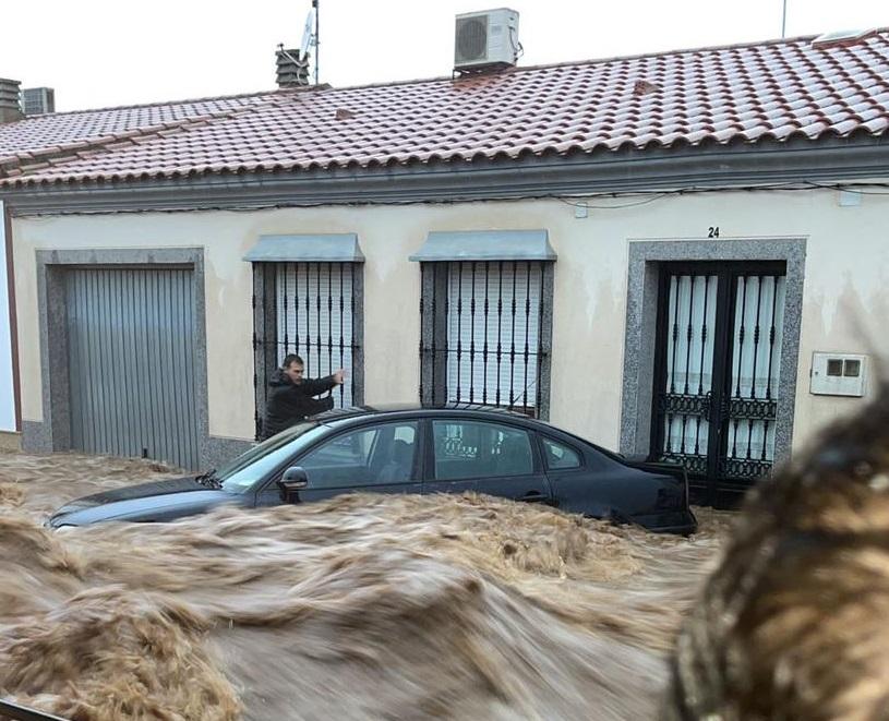 Floods in Extremadura, 13 December 2022. Photo: Junta de Extremadura
