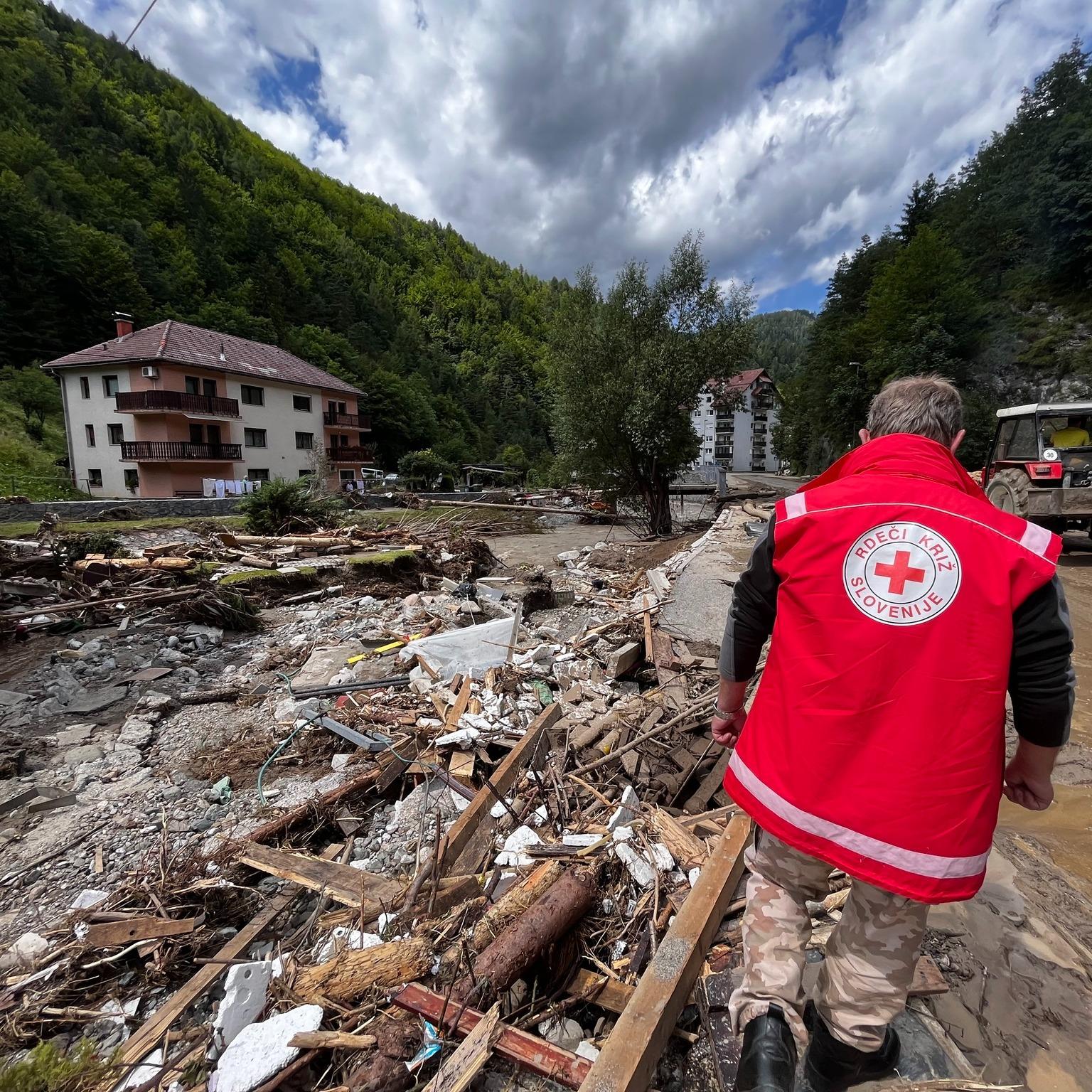 Flood damage in Carinthia, Slovenia, 09 August 2023. Photo credit: Slovenia Red Cross