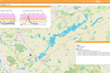 Global Flood Monitoring (GFM) products shown on the EFAS map viewer