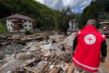 Flood damage in Carinthia, Slovenia, 09 August 2023. Photo credit: Slovenia Red Cross