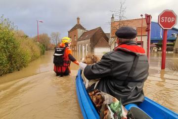 Floods in the Pas de Calais Department, France in early January 2023. Photo: Sapeurs Pompiers du Pas de Calais SDIS 62